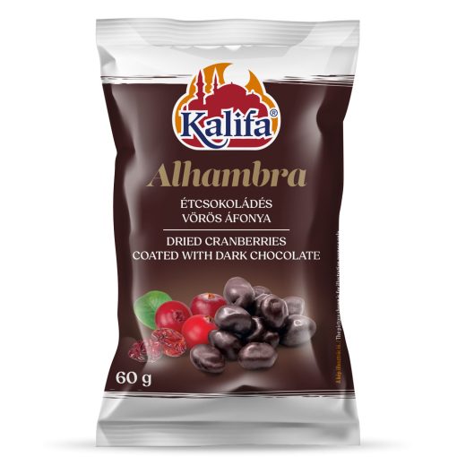 "ALHAMBRA" Étcsokoládéval bevont aszalt vörösáfonya drazsé 60g